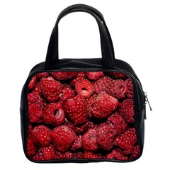 Red Raspberries Classic Handbags (2 Sides) by FunnyCow