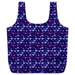 Hearts Butterflies Blue Full Print Recycle Bags (l)  by snowwhitegirl