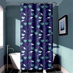 Heart Cherries Blue Shower Curtain 36  x 72  (Stall)  Curtain(36 X72 ) - 33.26 x66.24  Curtain(36 X72 )