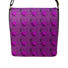 Punk Baby Violet Flap Messenger Bag (l)  by snowwhitegirl