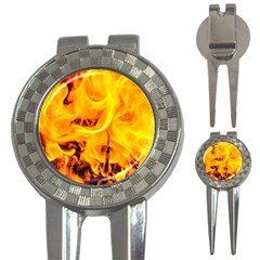 Fire And Flames 3-in-1 Golf Divots by FunnyCow