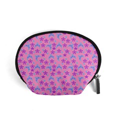 Pink Star Blue Hats Accessory Pouches (small)  by snowwhitegirl