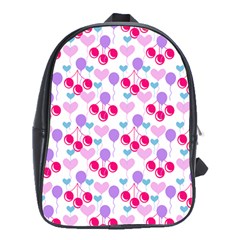 Pastel Cherries School Bag (xl) by snowwhitegirl