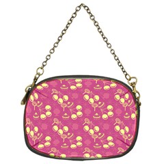 Yellow Pink Cherries Chain Purses (two Sides)  by snowwhitegirl