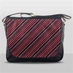 Brownish Diagonal Lines Messenger Bags Front