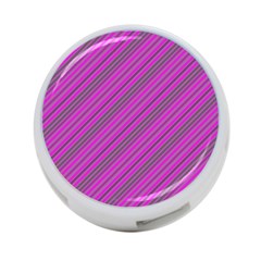 Pink Violet Diagonal Lines 4-port Usb Hub (one Side) by snowwhitegirl