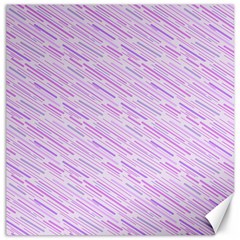 Silly Stripes Lilac Canvas 16  X 16   by snowwhitegirl