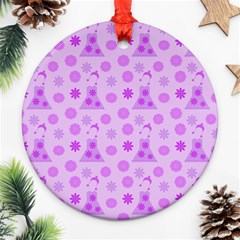 Purple Dress Ornament (round) by snowwhitegirl