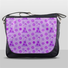 Purple Dress Messenger Bags by snowwhitegirl