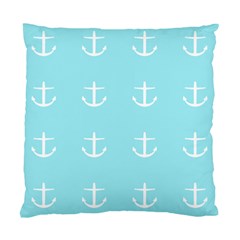 Aqua Anchor Standard Cushion Case (two Sides) by snowwhitegirl