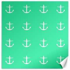 Seafoam Anchors Canvas 16  X 16   by snowwhitegirl