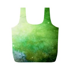 Galaxy Green Full Print Recycle Bags (m)  by snowwhitegirl