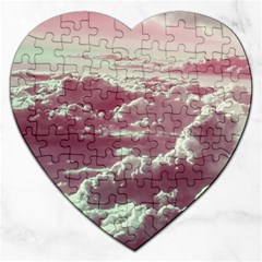 In The Clouds Pink Jigsaw Puzzle (heart) by snowwhitegirl