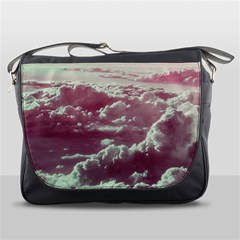 In The Clouds Pink Messenger Bags by snowwhitegirl