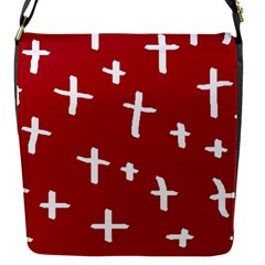 Red White Cross Flap Messenger Bag (s) by snowwhitegirl