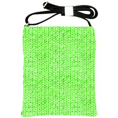 Knitted Wool Neon Green Shoulder Sling Bag by snowwhitegirl