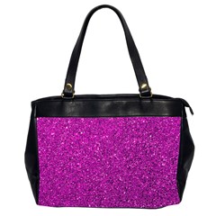 Pink  Glitter Oversize Office Handbag (2 Sides) by snowwhitegirl