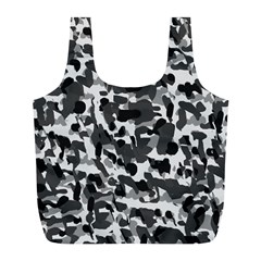 Grey Camo Full Print Recycle Bag (l) by snowwhitegirl