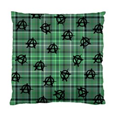 Green  Plaid Anarchy Standard Cushion Case (two Sides) by snowwhitegirl