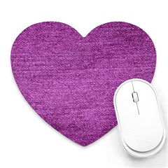 Purple Denim Heart Mousepads by snowwhitegirl