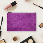 Purple Denim Cosmetic Bag (Medium) Front