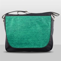 Green Denim Messenger Bag by snowwhitegirl