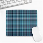 Teal Plaid Large Mousepads Front