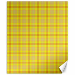 Yellow Sun Plaid Canvas 20  X 24   by snowwhitegirl