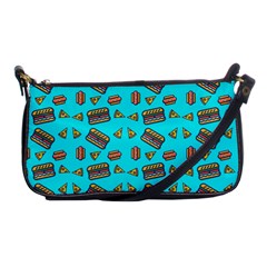 Fast Food Blue Shoulder Clutch Bag by snowwhitegirl