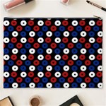 Eye Dots Red Blue Cosmetic Bag (XXXL) Back