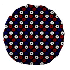 Eye Dots Red Blue Large 18  Premium Flano Round Cushions by snowwhitegirl