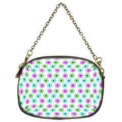 Eye Dots Green Violet Chain Purse (one Side) by snowwhitegirl