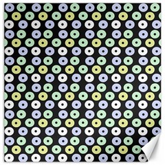 Eye Dots Grey Pastel Canvas 16  X 16   by snowwhitegirl