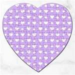 Hearts Dots Purple Jigsaw Puzzle (Heart) Front