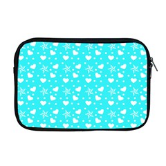 Hearts And Star Dot Blue Apple Macbook Pro 17  Zipper Case by snowwhitegirl