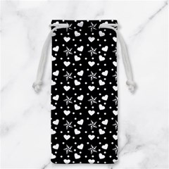 Hearts And Star Dot Black Jewelry Bag by snowwhitegirl