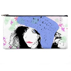 Girl With Hat Pencil Cases by snowwhitegirl