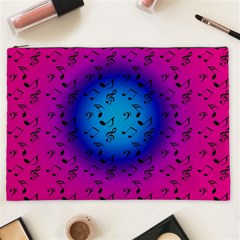 Pink Music Blue  Moon Cosmetic Bag (xxl) by snowwhitegirl