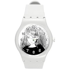 Girl Round Plastic Sport Watch (m) by snowwhitegirl