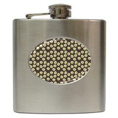 Antique Flowers Brown Hip Flask (6 Oz) by snowwhitegirl