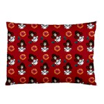 Girl With Dress Red Pillow Case (Two Sides) Back