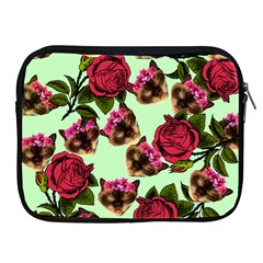 Lazy Cat Floral Pattern Green Apple Ipad 2/3/4 Zipper Cases by snowwhitegirl