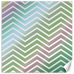 Ombre Zigzag 02 Canvas 16  X 16   by snowwhitegirl