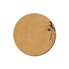 Flapper 1515869 1280 Rubber Coaster (round)  by vintage2030
