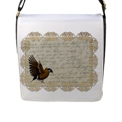 Tag Bird Flap Closure Messenger Bag (l) by vintage2030