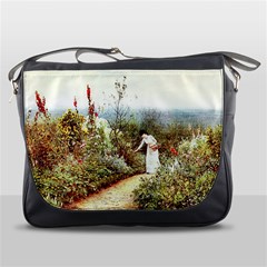 Lady And Scenery Messenger Bag by vintage2030