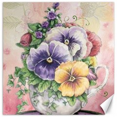 Lowers Pansy Canvas 16  X 16  by vintage2030