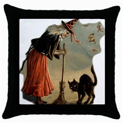 Witch 1461961 1920 Throw Pillow Case (black) by vintage2030