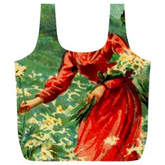 Lady 1334282 1920 Full Print Recycle Bag (xl) by vintage2030