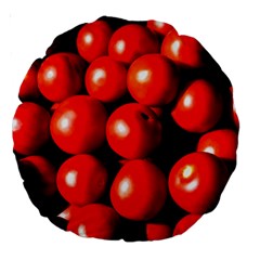 Pile Of Red Tomatoes Large 18  Premium Round Cushions by FunnyCow